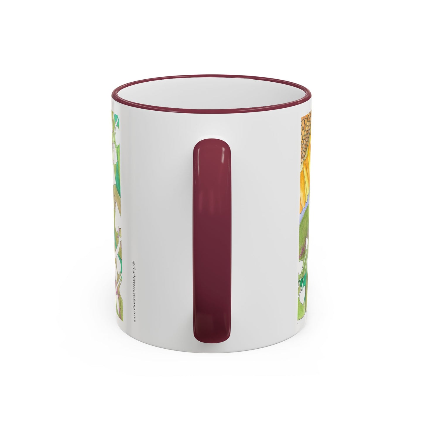 Inspirational Sunflower Accent Rim Mug — "Another day of endless possibilities" 11oz