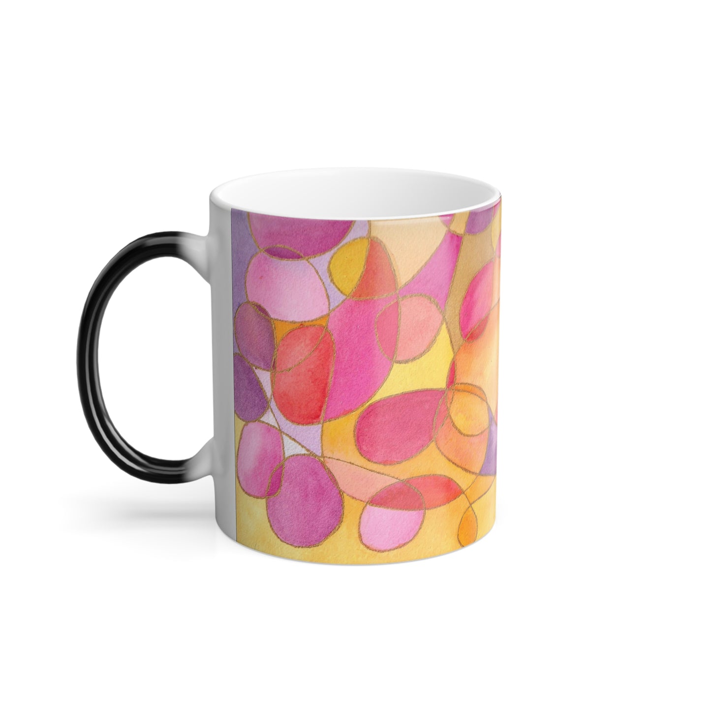 Color Morphing Mug — Abstract Watercolor Floral 11oz