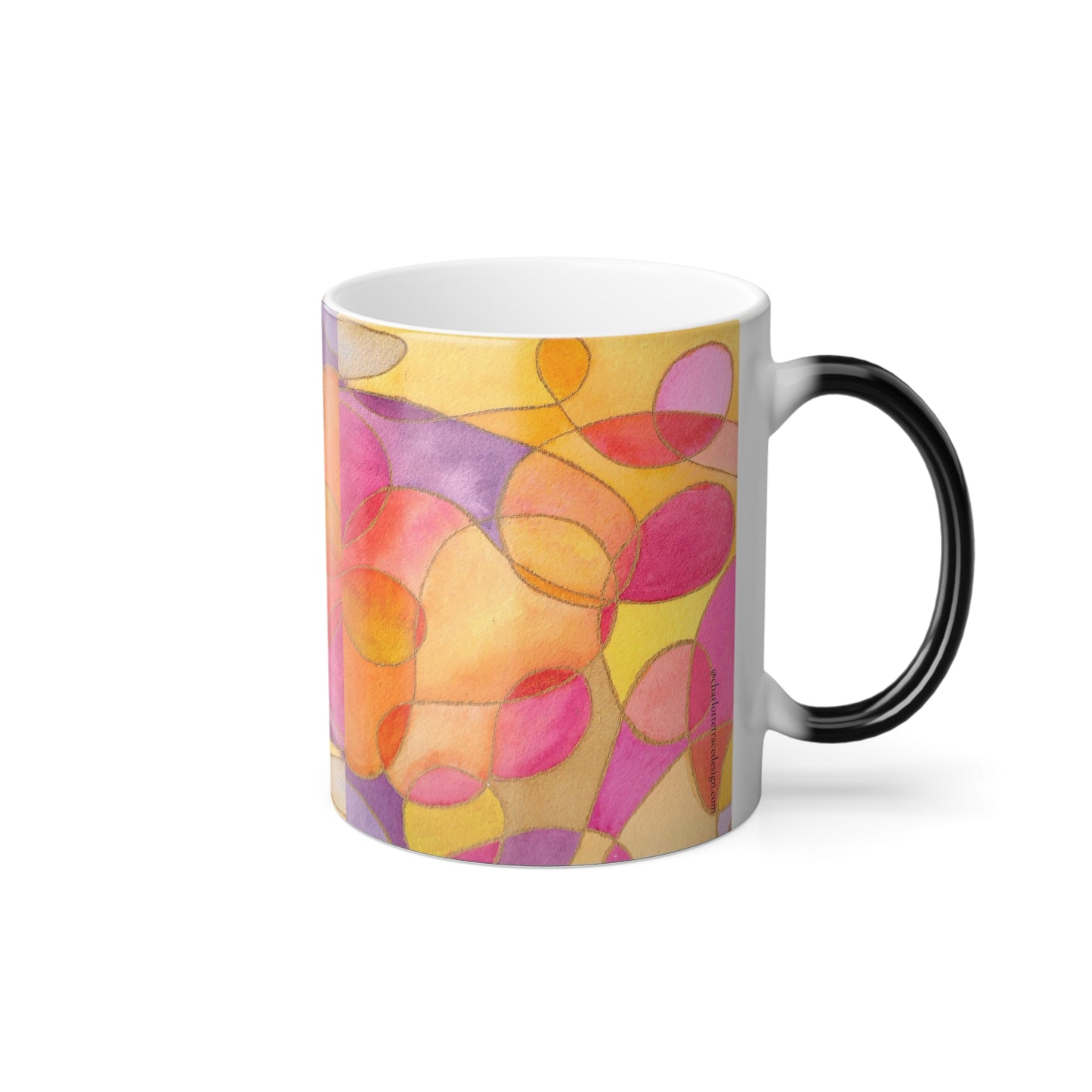 Color Morphing Mug — Abstract Watercolor Floral 11oz
