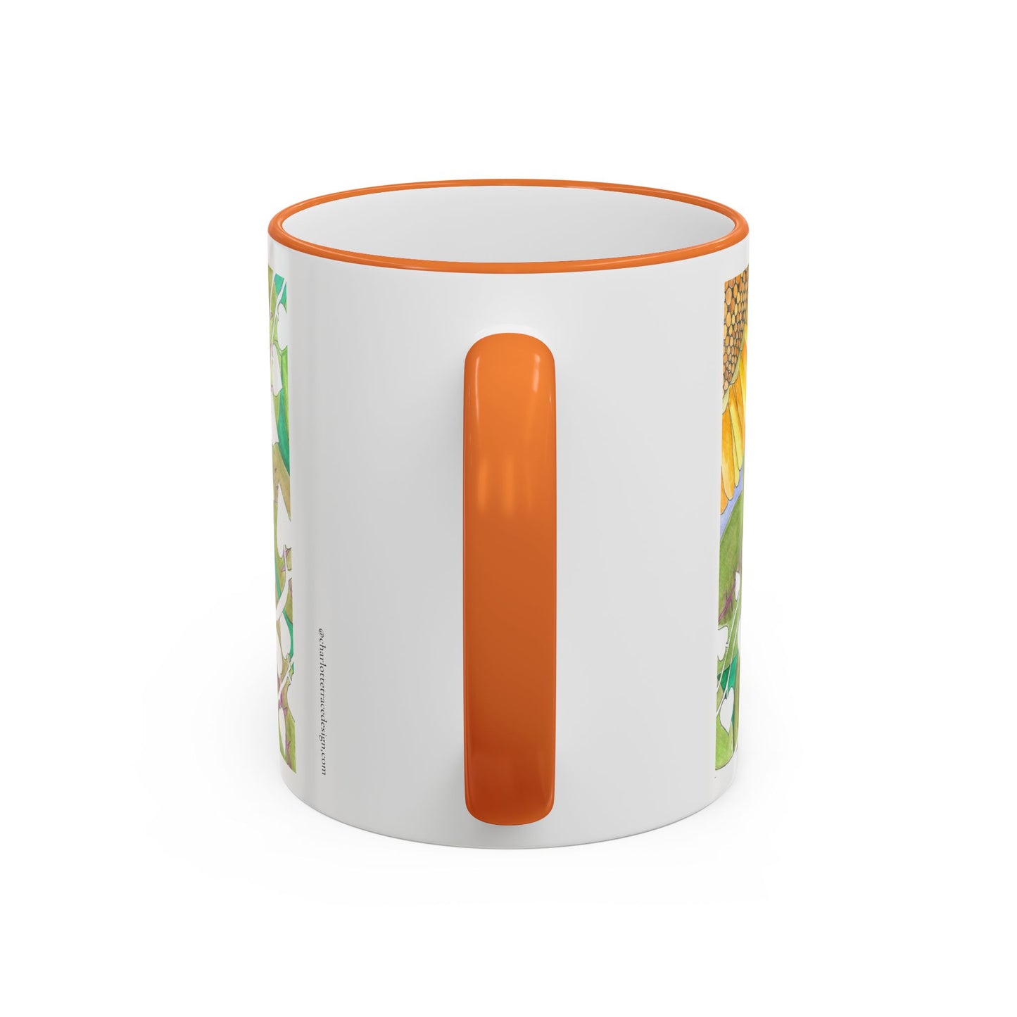 Inspirational Sunflower Accent Rim Mug — "Another day of endless possibilities" 11oz