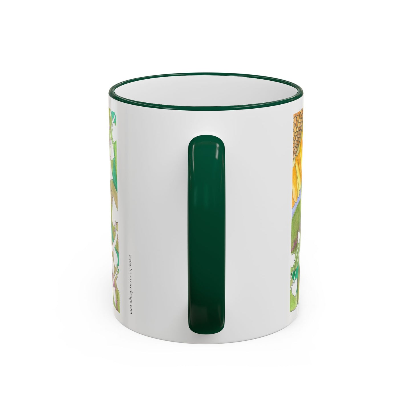 Inspirational Sunflower Accent Rim Mug — "Another day of endless possibilities" 11oz