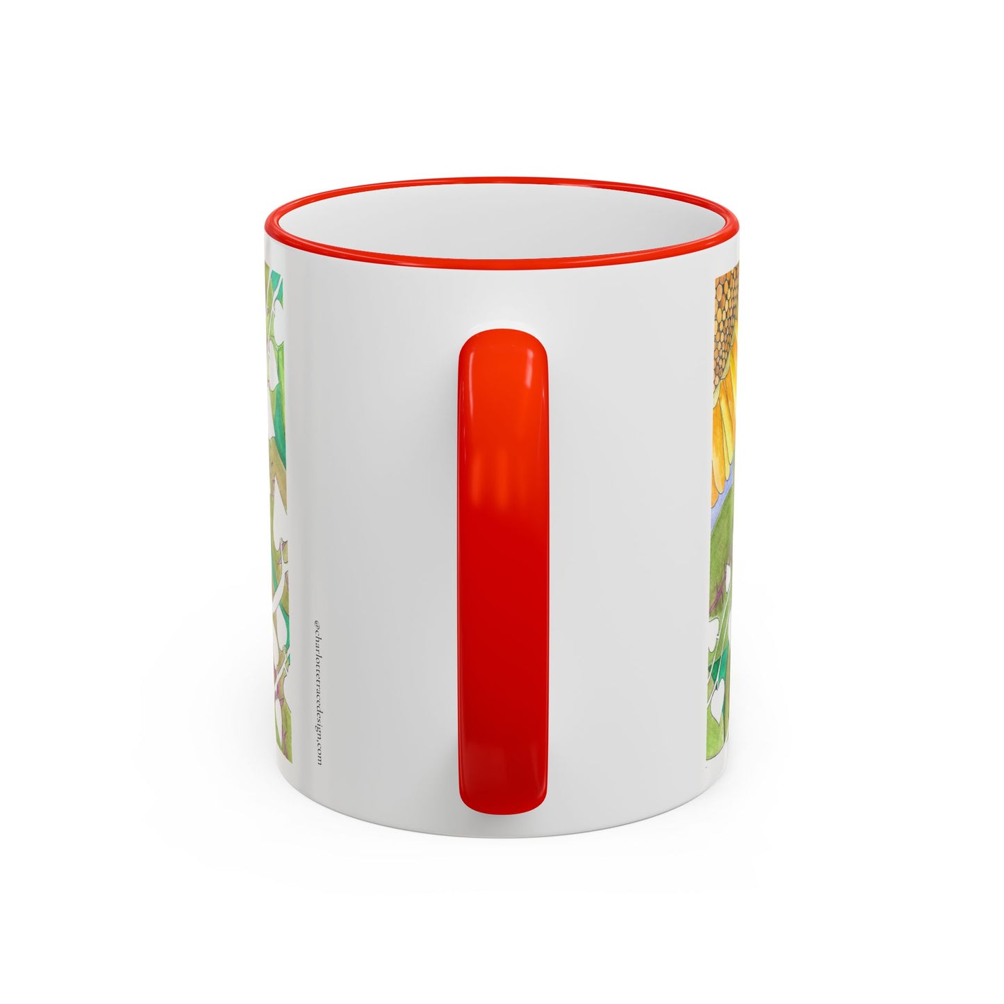 Inspirational Sunflower Accent Rim Mug — "Another day of endless possibilities" 11oz