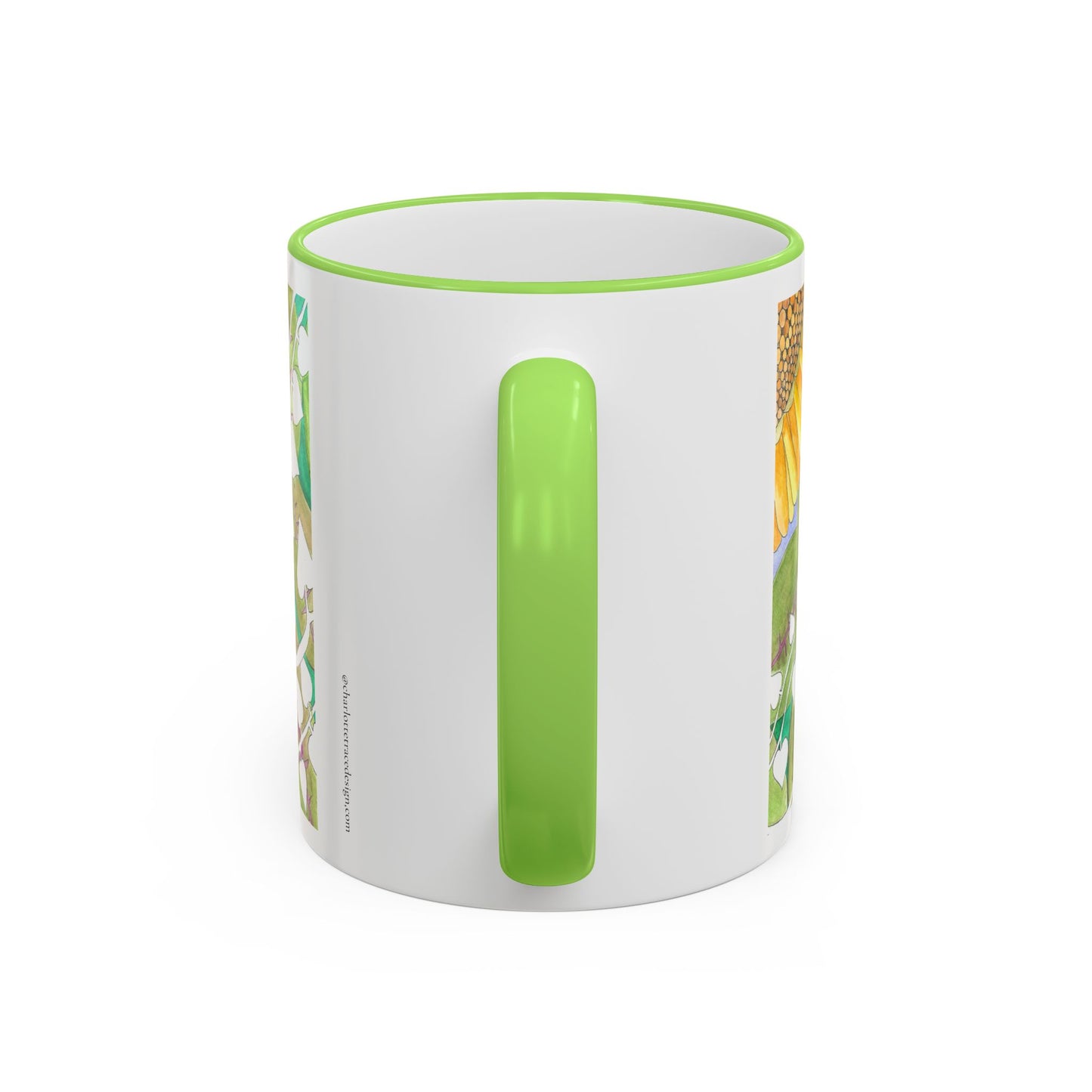 Inspirational Sunflower Accent Rim Mug — "Another day of endless possibilities" 11oz