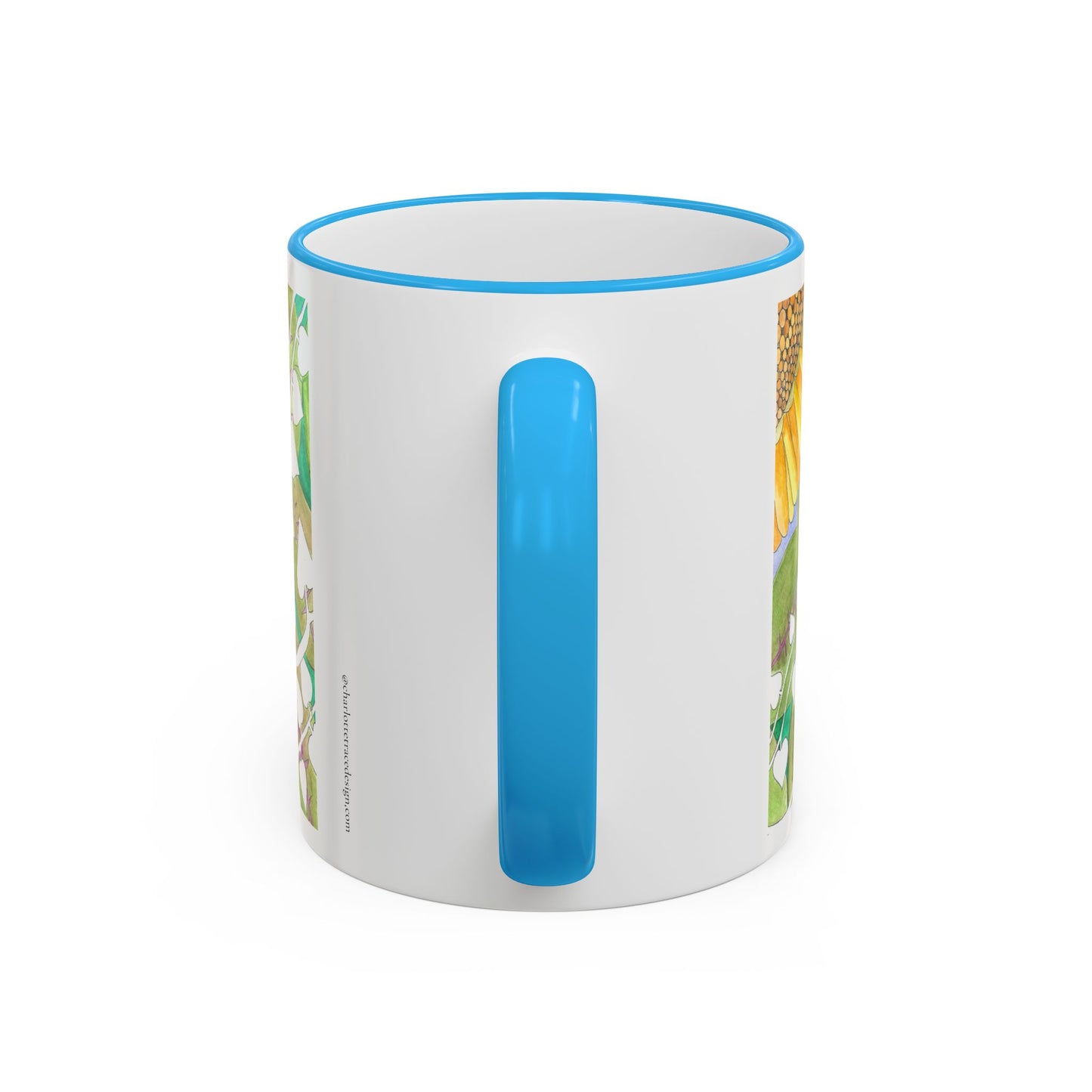 Inspirational Sunflower Accent Rim Mug — "Another day of endless possibilities" 11oz